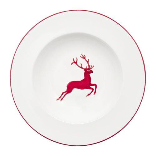 Gmundner Keramik Ruby Red Deer Pasta Plate gourmet 29 cm