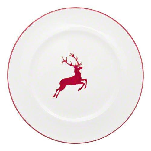 Gmundner Keramik Ruby Red Deer Dinner Plate gourmet 29 cm