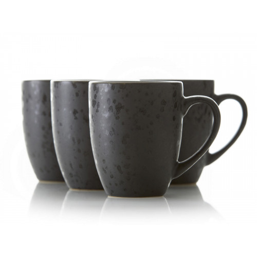 Bitz Gastro black / dark Mug with handle set 4 pcs 0.30 L / h: 10 cm