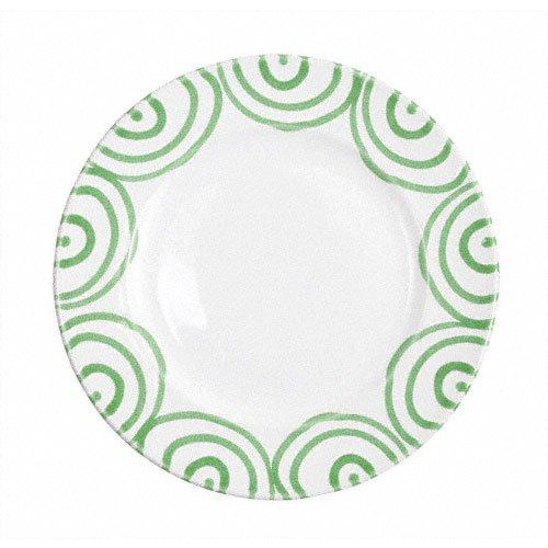 Gmundner Keramik Grüngeflammt Dessert plate / breakfast plate Gourmet d: 22 cm / h: 2,2 cm