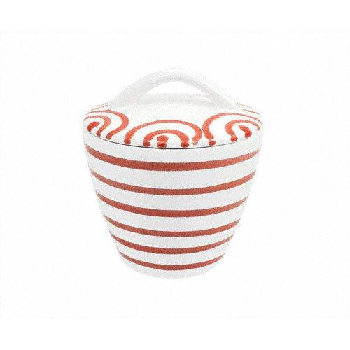 Gmundner Keramik Rotgeflammt Sugar bowl Gourmet d: 9 cm / h: 10,5 cm