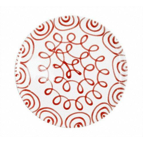 Gmundner Keramik Rotgeflammt Dining Plate Cup d: 28 cm / h: 2.6 cm