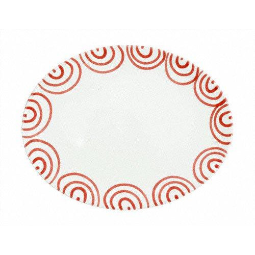 Gmundner Keramik Rotgeflammt Oval plate 28x21x2.3 cm