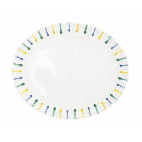 Gmundner Keramik Buntgeflammt Oval plate 33x26x2.5 cm