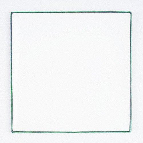 Gmundner Keramik Grüner Rand Charger plate / underplate square 31 cm