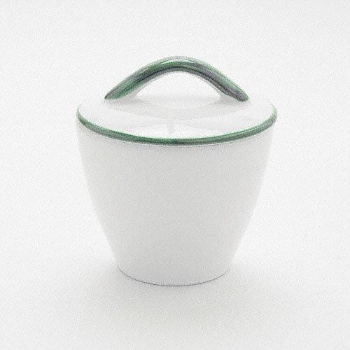 Gmundner Keramik Grüner Rand Sugar bowl Gourmet 9 cm