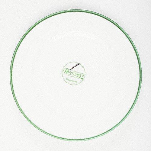 Gmundner Keramik Grüner Rand Dessert Plate Gourmet 22 cm