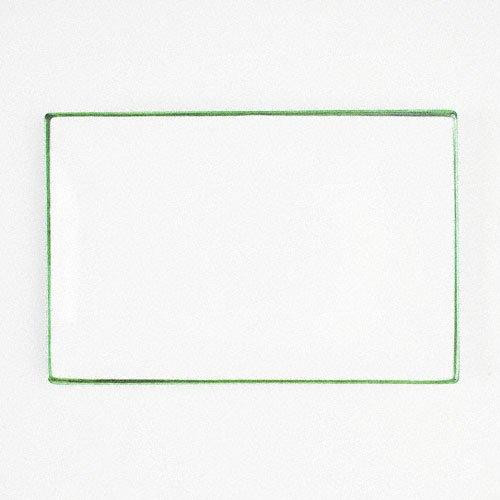 Gmundner Keramik Grüner Rand Platter rectangular 30 x 20 cm