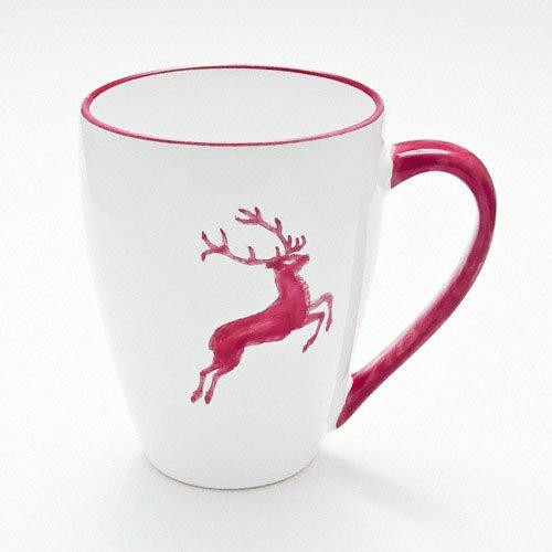 Gmundner Keramik Bordeauxroter Hirsch Breakfast cup Max 0.3 L / h: 10.5 cm