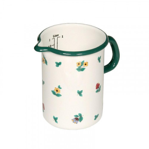 Gmundner Keramik Streublumen Kitchen measure / Measuring jug - Enamel 0.5 L / d: 9 cm