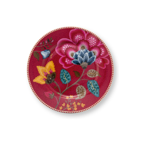 Pip Studio Blooming Tales Dark Red Bread plate 17 cm