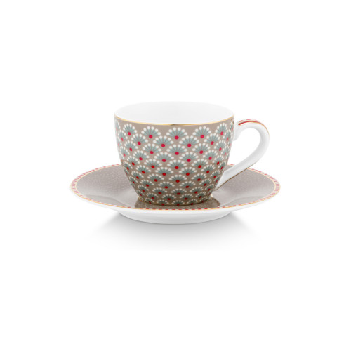 Pip Studio Blooming Tales Khaki Espressotasse 2-tlg. 0,12 L