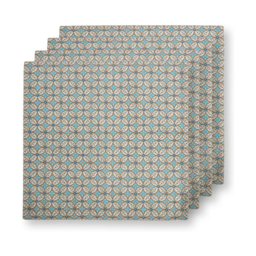 Pip Studio Blooming Tales Blue Textilservietten-Set 4-tlg. 40x40 cm
