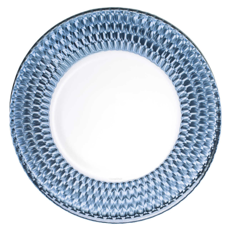 Villeroy & Boch Glass Boston Coloured Dinner plate Blue 32 cm