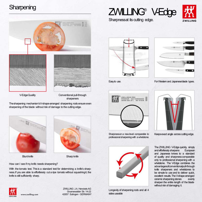 Zwilling knife sharpener 21x20x8 cm