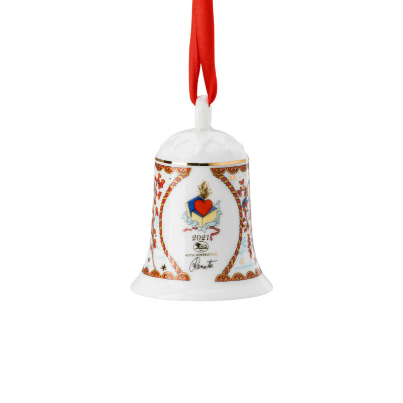 Colourful Hutschenreuther Porcelain Bell 7 cm 