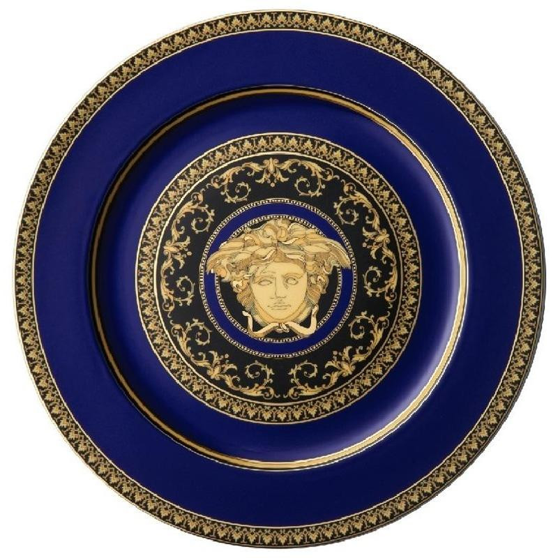 Rosenthal Versace Medusa blue Dinner Plate 27 cm
