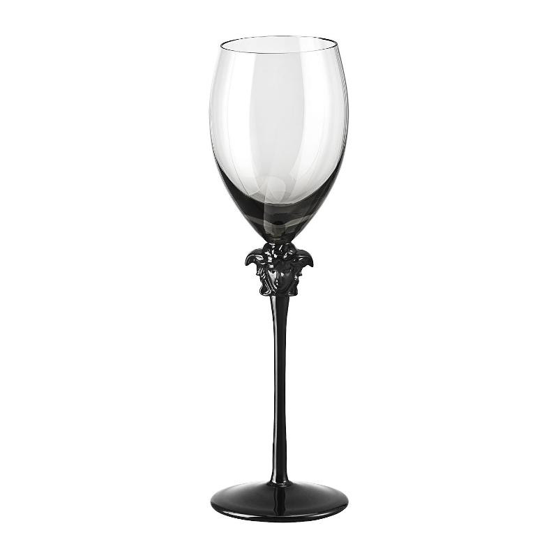 Rosenthal Versace Medusa Lumiere Haze White wine glass,color grey 333