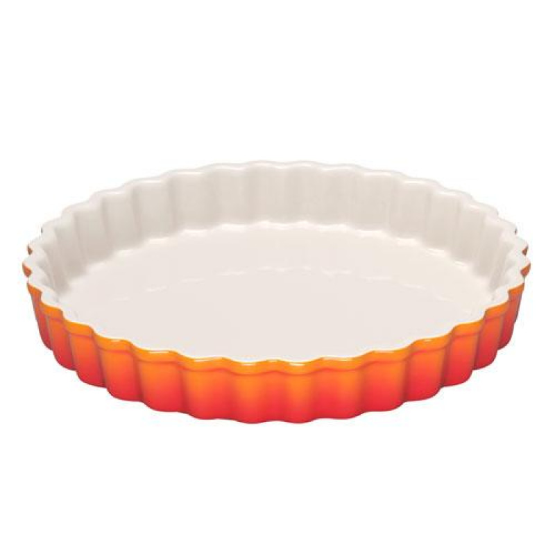 Le Creuset Stoneware Fluted Flan Dish 28 cm-Volcanic