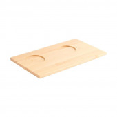 Friesland Chai Weiß - Ahorn Coaster for sugar bowl and milk jug made of maple wood 13x24 cm