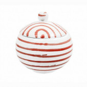 Gmundner Keramik Rotgeflammt Smooth sugar bowl d: 10 cm / h: 10 cm