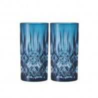 Nachtmann Noblesse Longdrink Glas Vintage Blau Set 2-tlg. 0,39 L