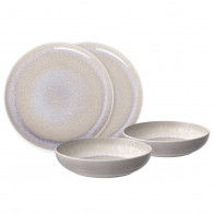 like. by Villeroy & Boch Perlemor Sand 4-piece dinner set