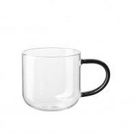 ASA SELECTION Coppa Glass Handle Mug Black 0.40 L