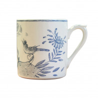 Gien Fayencerie Oiseau Bleu monochrome Henkel mug 0.30 l