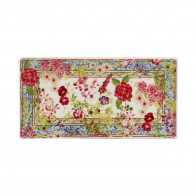 Gien Fayencerie Millefleurs Small rectangular plate 19.3 x 10 cm