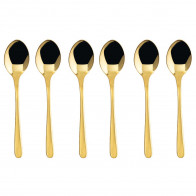 Sambonet Taste - Edelstahl / PVD Gold Set of 6 coffee spoons