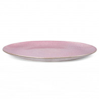 Bitz Gastro grey / light pink Oval plate 45x34 cm