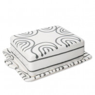 Gmundner Keramik Graugeflammt Butter dish 250 g
