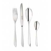 Sambonet Leaf Edelstahl 18/10 - poliert 24-piece polished full tang cutlery set / monoblock