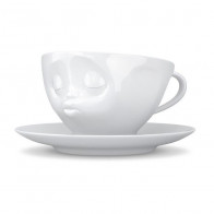 Fiftyeight Products TV Tassen "TV Coffee cup with handle white kissing 0.20 L"