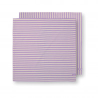 Pip Studio Stripes Textiles Geschirrtüchern Stripes Lilac Set 2-tlg. 65x65cm