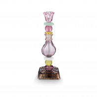Pip Studio Lily & Lotus Kerzenständer Glas Perlen Lila 28 cm