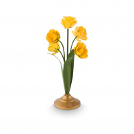 Pip Studio Lily & Lotus Kerzenständer Metall Blume Gelb 27,5 cm