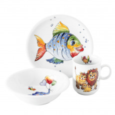 Seltmann Weiden Compact Kindersets Children's Set Colorful Animal World 3-piece
