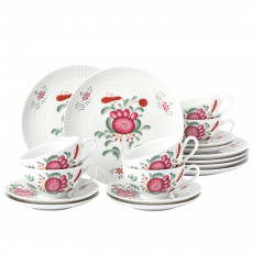 Seltmann Weiden Amina Ostfriesenrose Large tea set, 18 pieces