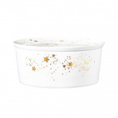 Seltmann Weiden Liberty Golden Stars Round bowl with lid 21x9 cm