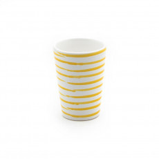Gmundner ceramic yellow flamed drinking cup 0,28 L / h: 11 cm