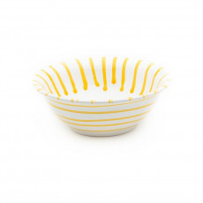 Gmundner ceramic yellow flamed salad bowl d: 20 cm / 0,5 L