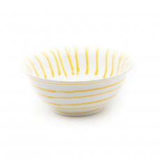 Gmundner ceramic yellow flamed salad bowl d: 26 cm / 2,0 L