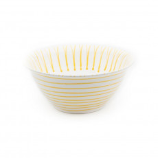 Gmundner ceramic yellow flamed salad bowl d: 33 cm / h: 14 cm / 4,5 L