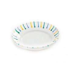 Gmundner Keramik Buntgeflammt Rice bowl without handle d: 28 cm / h: 6,6 cm