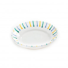 Gmundner Keramik Buntgeflammt Rice bowl without handle d: 32 cm / h: 7,4 cm