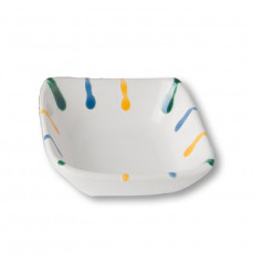 Gmundner Keramik Buntgeflammt Square bowl 9x9x3.4 cm
