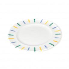 Gmundner Keramik Buntgeflammt Dessert plate / Breakfast plate Gourmet d: 18 cm / h: 1.8 cm
