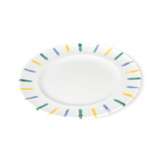 Gmundner Keramik Buntgeflammt Dessert plate / breakfast plate Gourmet d: 22 cm / h: 2,2 cm